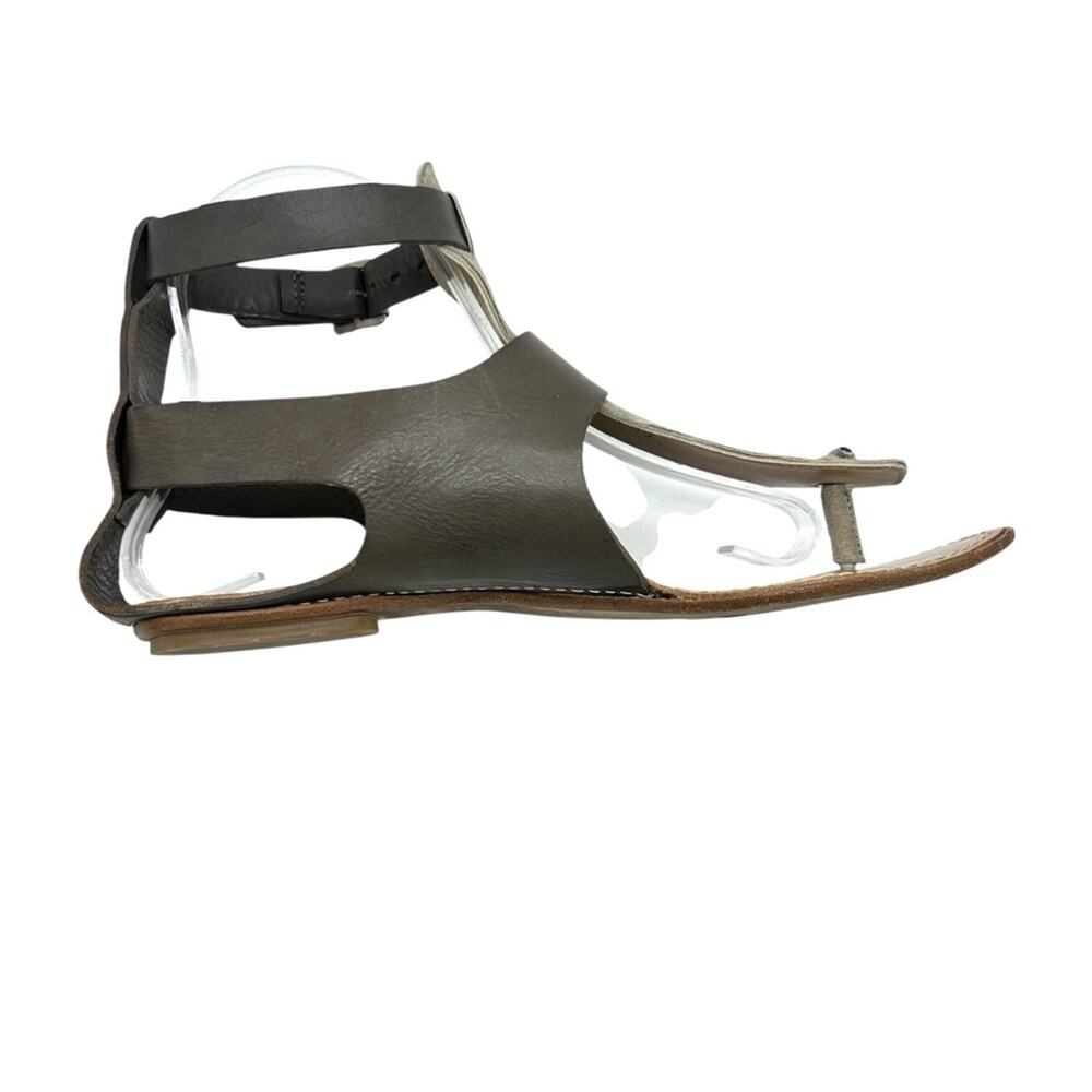 Attilio Giusti Leombruni Sandals Velour Stone EU39 = US Size 8.5 Made in Italy - Picture 10 of 12